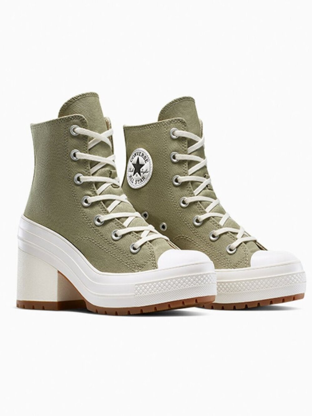 Converse Women’s Chuck 70 DE Luxe Heel High Top Shoes Green A11899C, Size 7